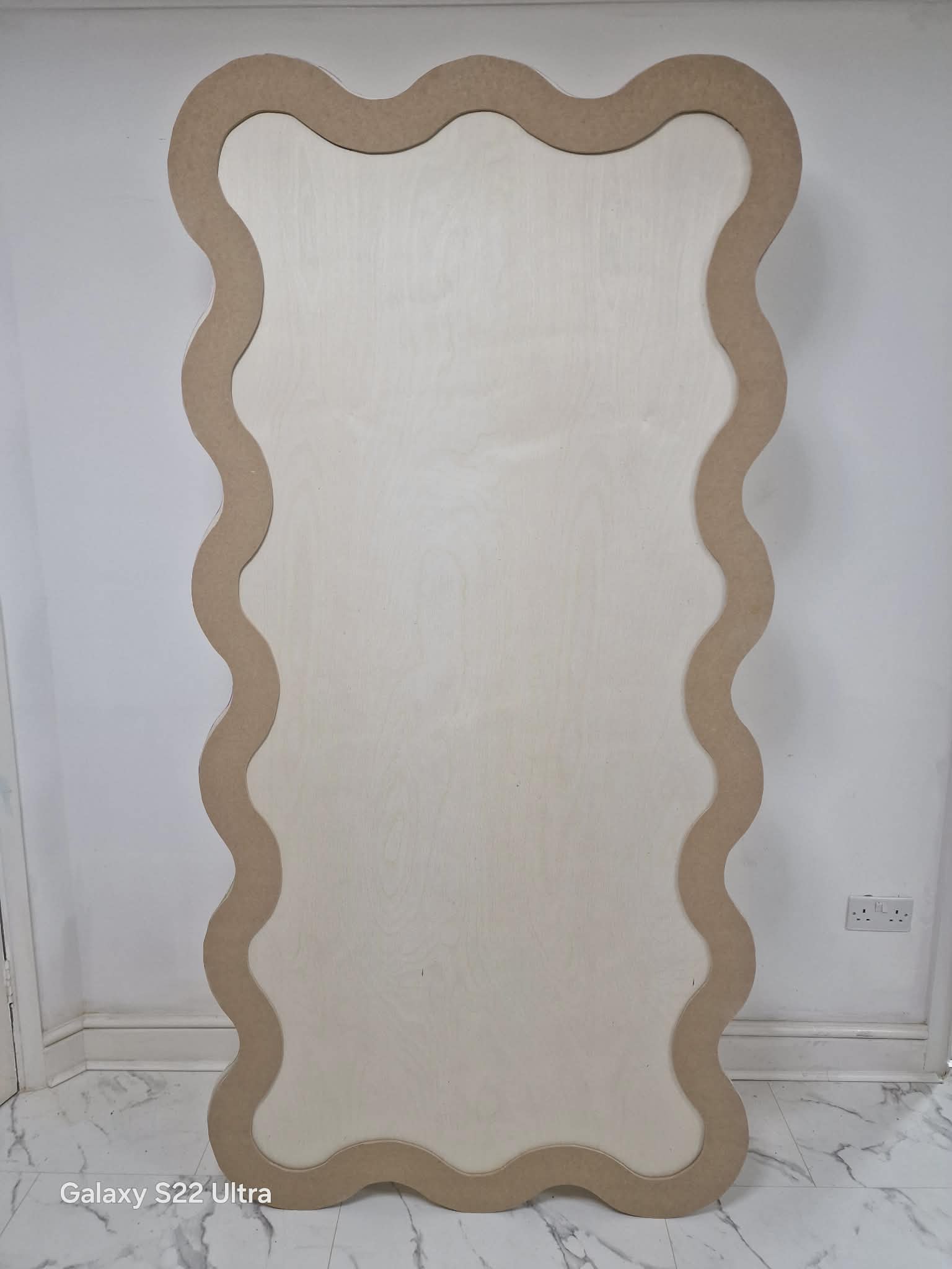 Wavy edge backdrop board for events by Significant World Northamptonshire