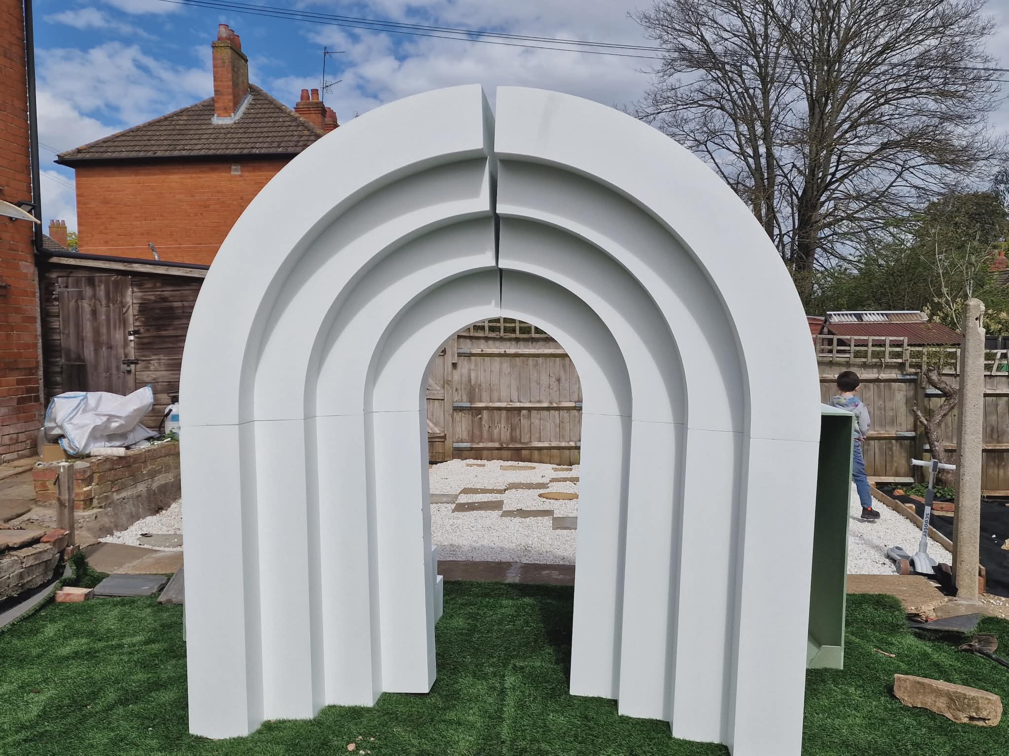 Aurora rounded arch backdrop 8ft event hire by Significant World Kettering
